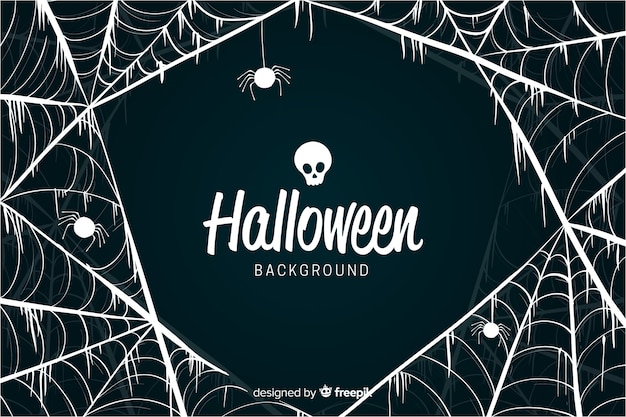 Fancy cobweb design halloween background