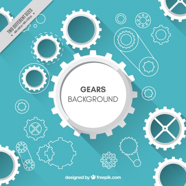 Free vector fantastic background of gear assembly