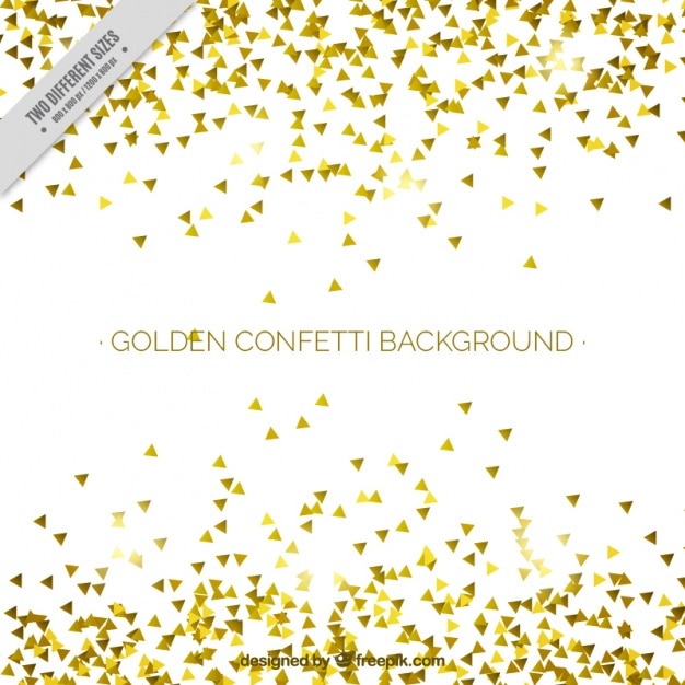 Free vector fantastic background with golden confetti