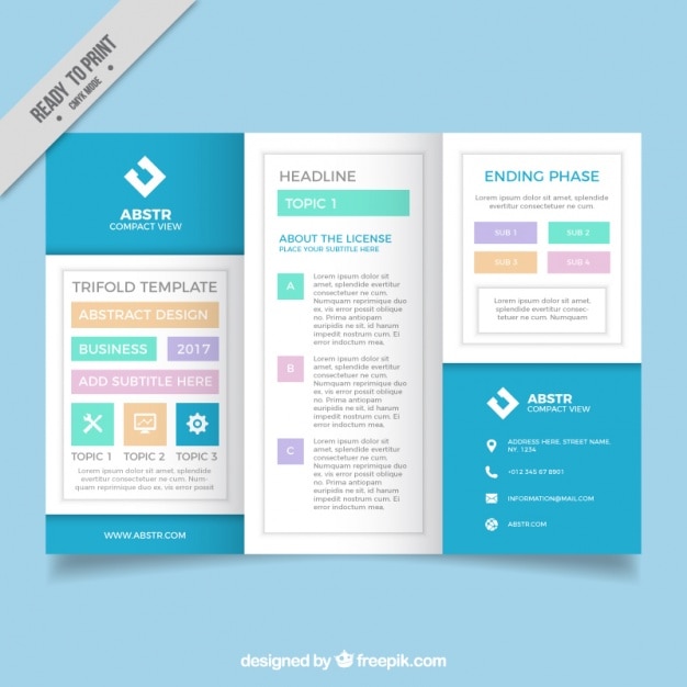 Free vector fantastic business brochure template