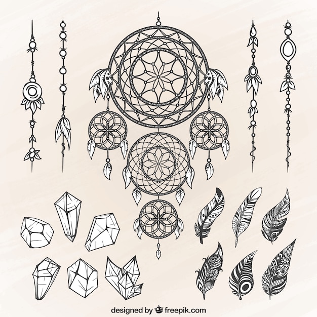 Fantastic collection of hand-drawn ethnic elements