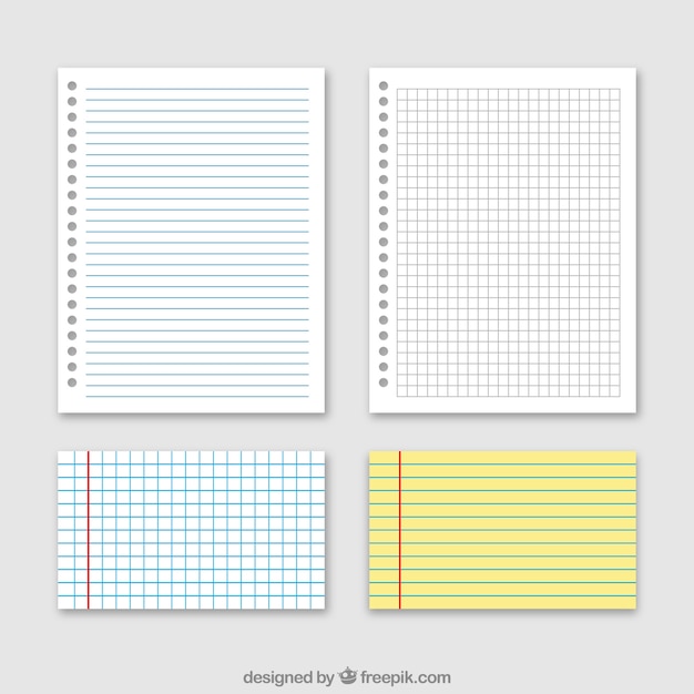 Бесплатное векторное изображение Фантастическая коллекция бумажных листов