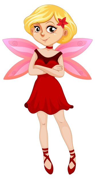 Fantastic fairy girl cartoon character