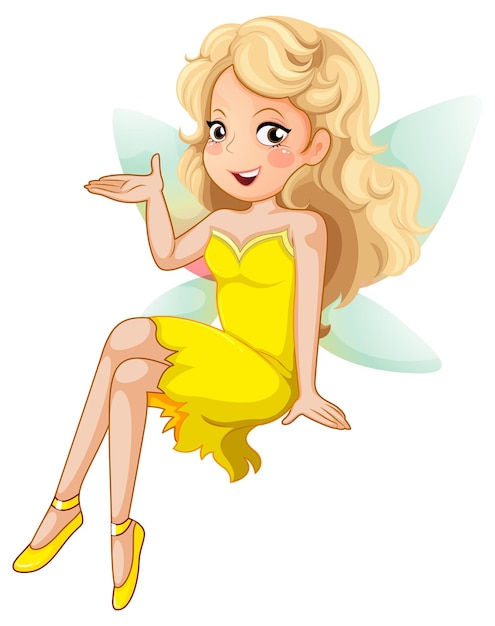 Fantastic fairy girl cartoon character