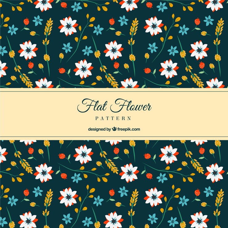 मुफ़्त वेक्टर fantastic floral pattern in flat design