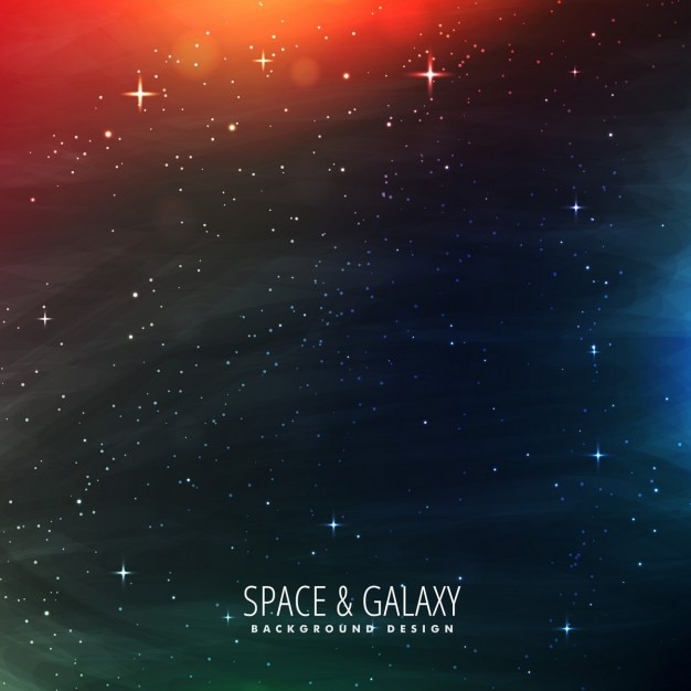 Fantastic galaxy background with red lights