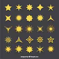 Бесплатное векторное изображение Фантастический пакет желтые звезды