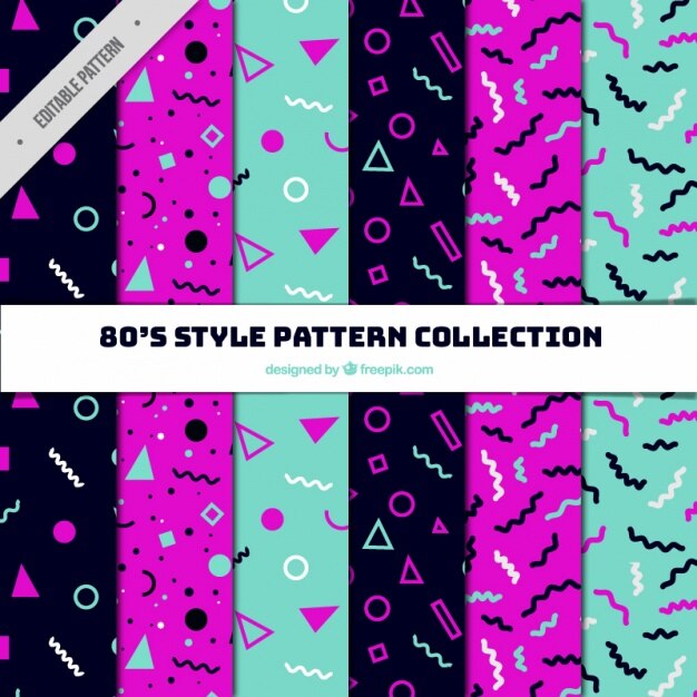 Free Vector fantastic patterns with purple details