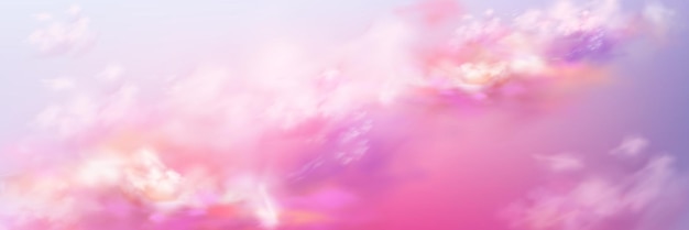 Free vector fantastic pink and lilac peaceful sky background