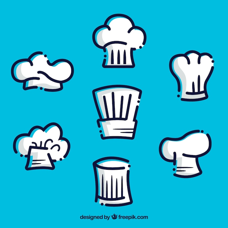 Free Vector fantastic selection of chef hats