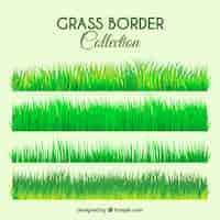 Free vector fantastic selection of grass borders