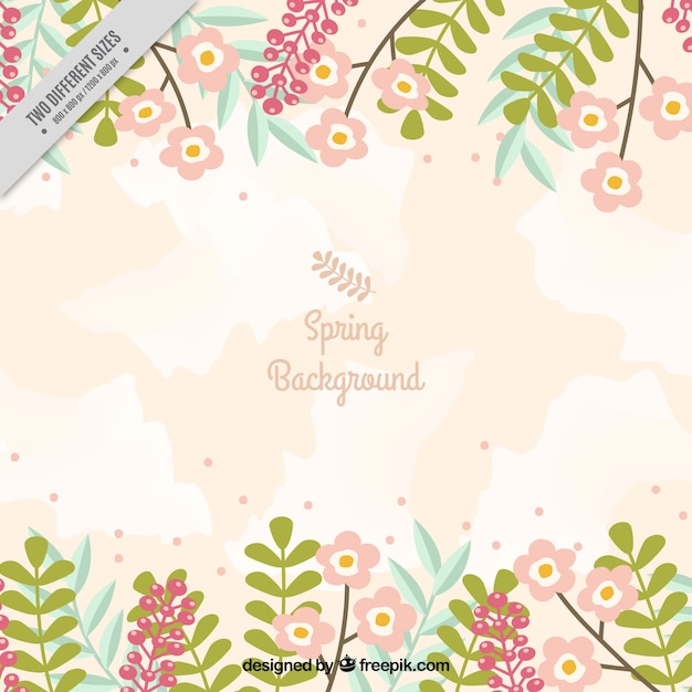 Fantastic spring background with pink flowers