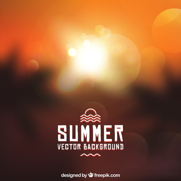 Fantastic summer background with bokeh effect