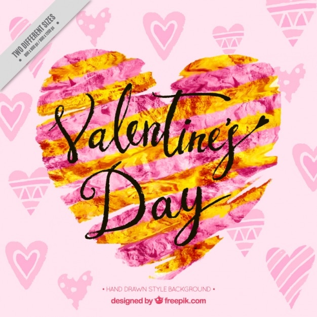 Free vector fantastic valentine's day background of hearts with different designs