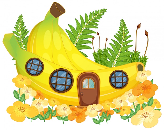 Casa di banane di fantasia