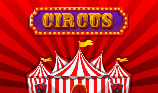 Vettore gratuito uno striscione di circo fantasy