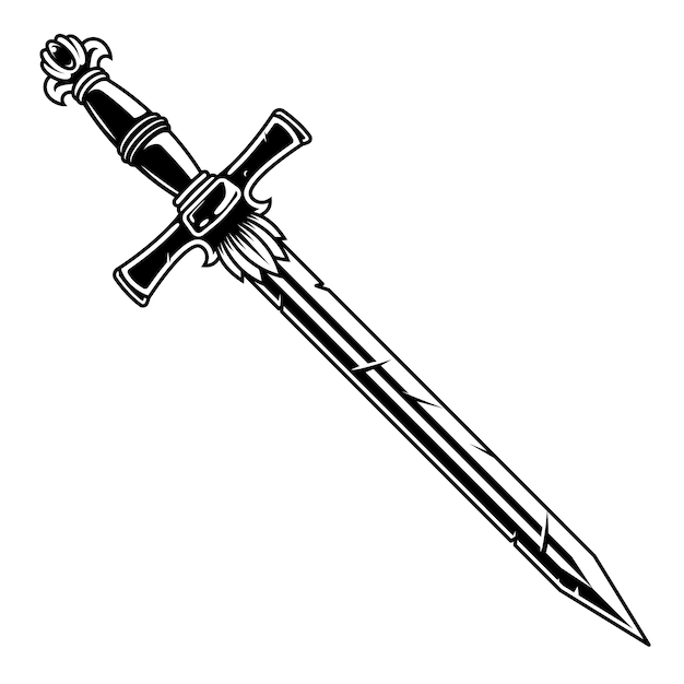 Фэнтезийный воин меч