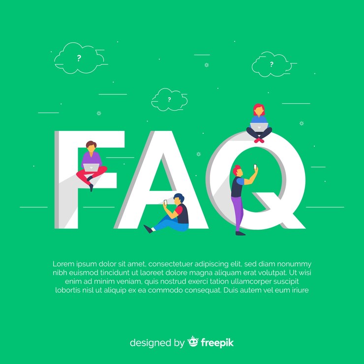 मुफ़्त वेक्टर faq concept flat background