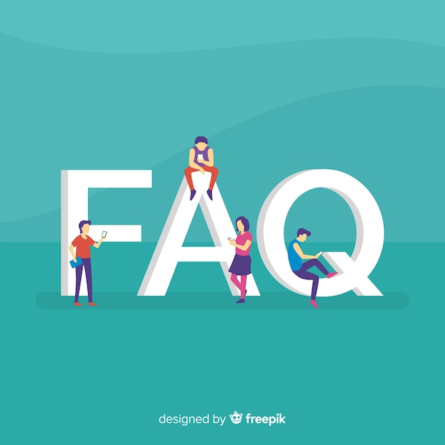 Free vector faq concept