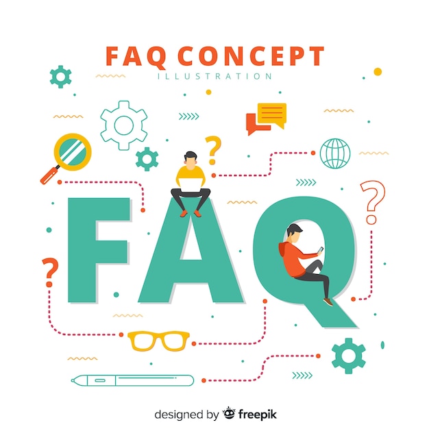 Free vector faq concept