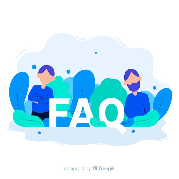 Free vector faq concept