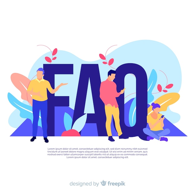 Free vector faq concept