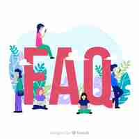 Free vector faq concept