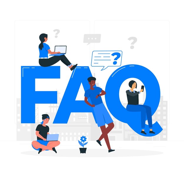 Free vector faqs concept illustration