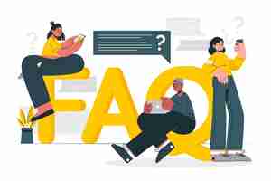 Free vector faqs concept illustration