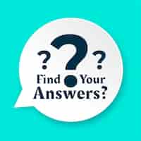 Free vector faqs and queries a question mark background for social talk