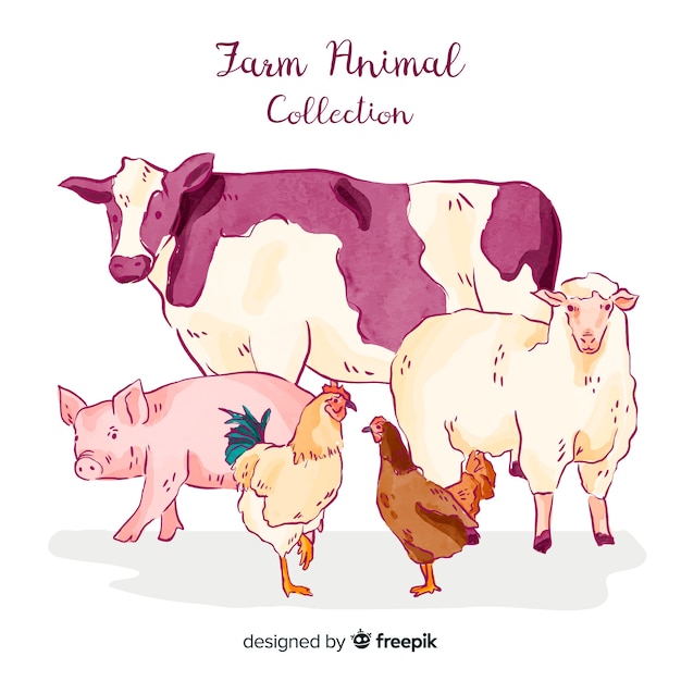 Free vector farm animal collectio