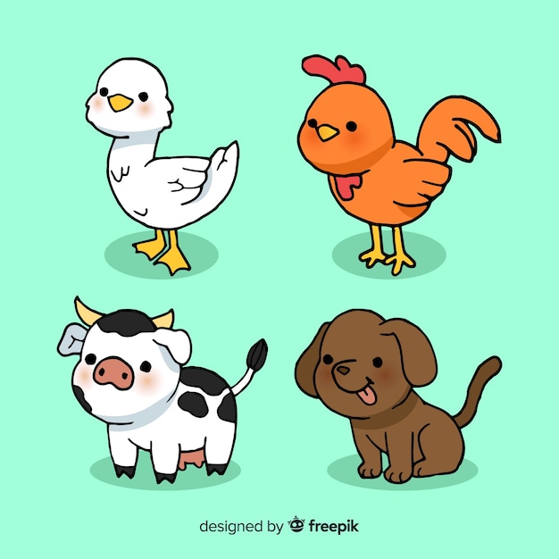 Free vector farm animal collectio