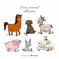 Free vector farm animal collection