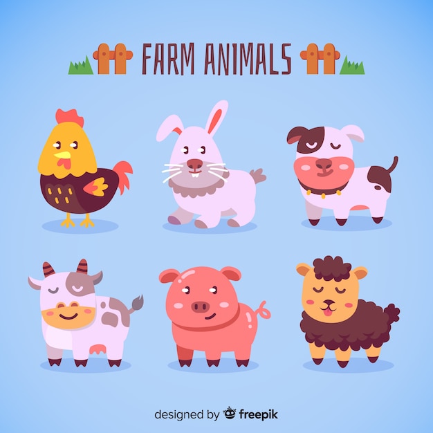 Free vector farm animal collection