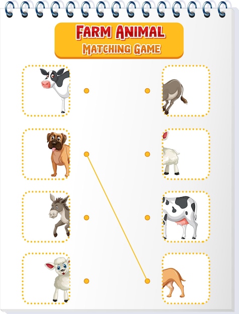 Farm Animal Matching Game