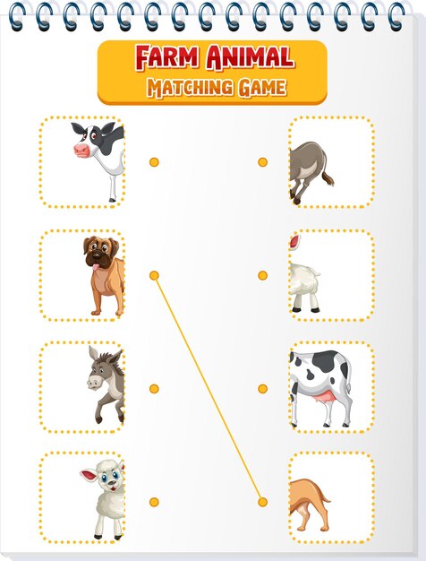 Farm Animal Matching Game