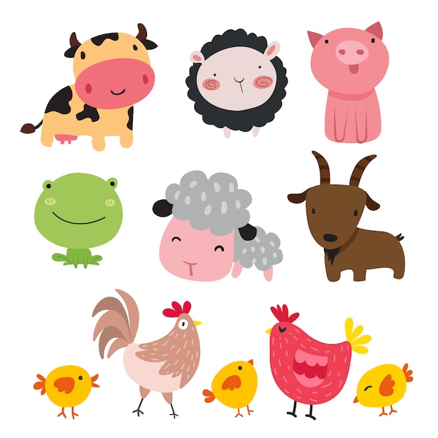 Farm animals collection