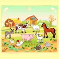 Free vector farm background design