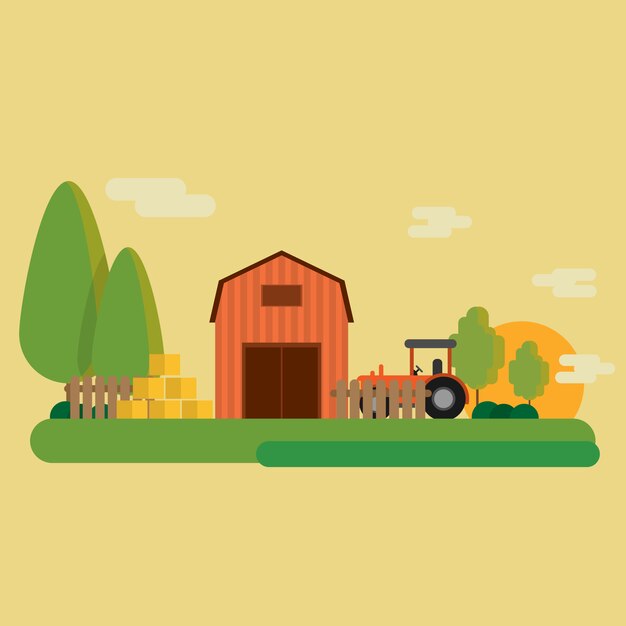 Farm background design