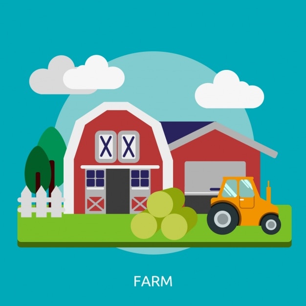 Free vector farm background design