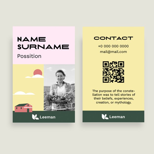 farm  business card template