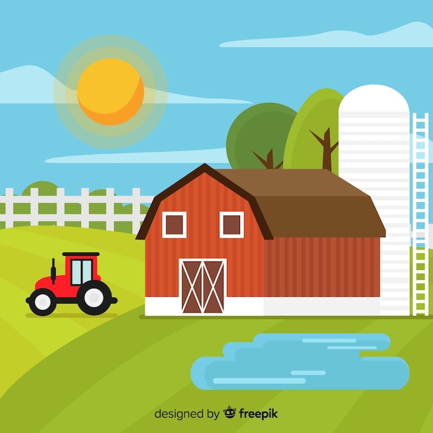 Free vector farm landscape