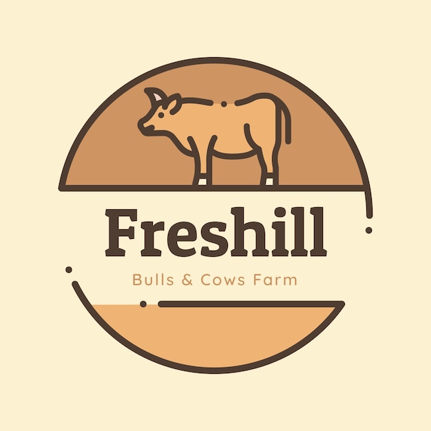 Бесплатное векторное изображение Шаблон логотипа фермы