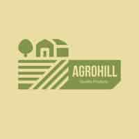 Vettore gratuito modello di logo dell'azienda agricola