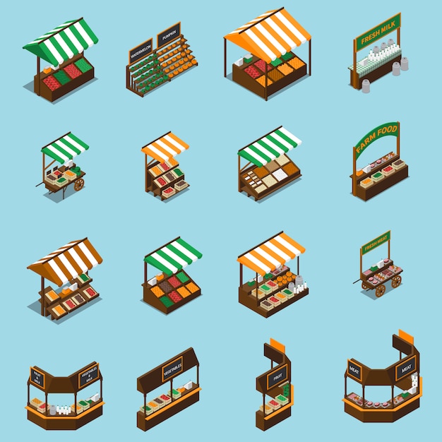 Farm market stall set