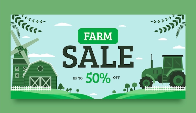 Free vector farm template design