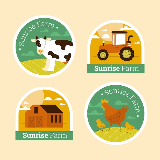 Free vector farm template design