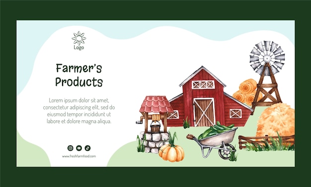 Free vector farm template design