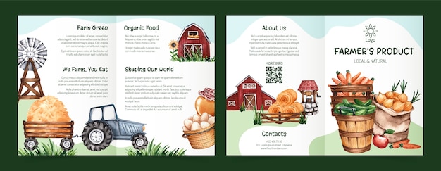 Free vector farm template design