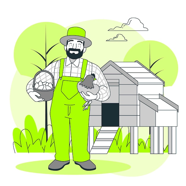 Free vector farmer concept illustration